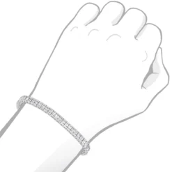 18K White Gold Princess Cut Diamond Women's Tennis Bracelet 12.62ct 21 18K White Gold Princess Cut Diamond Women's Tennis Bracelet 12.62ct -Outlet Radiant Bijou Store 18k gold princess cut diamond tennis bracelet 1262ct p 257 bodwh