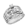 18K White Gold Right Hand Diamond Ladies Ring 0.95ct