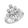 18K White Gold Right Hand Diamond Ladies Ring 1.30ct