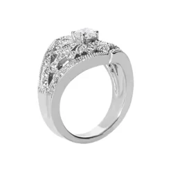 18K White Gold Right Hand Ladies Diamond Ring 0.74ct -Outlet Radiant Bijou Store 18k gold right hand ladies diamond ring 074ct p 31553 back white 20220420 20220426