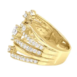 18K Yellow Gold Right Hand Ladies Diamond Ring 1.18ct -Outlet Radiant Bijou Store 18k gold right hand ladies diamond ring 118ct p 31523 backye