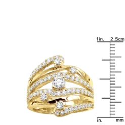 18K Yellow Gold Right Hand Ladies Diamond Ring 1.18ct -Outlet Radiant Bijou Store 18k gold right hand ladies diamond ring 118ct p 31523 rulerye
