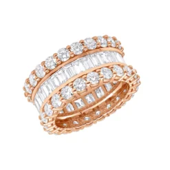 18K Yellow Gold Round & Baguette Diamond Eternity Band 6ct -Outlet Radiant Bijou Store 18k gold round baguette diamond eternity band 600ct p 5760 ro 20191215 20200107