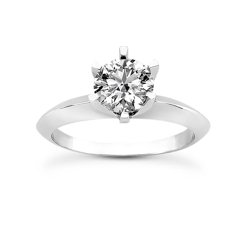 18K White Gold 0.75ct Diamond Engagement Ring 3mm 3 18K White Gold 0.75ct Diamond Engagement Ring 3mm