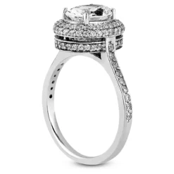18K White Gold Round Diamond Engagement Ring 1.27ct 11 18K White Gold Round Diamond Engagement Ring 1.27ct -Outlet Radiant Bijou Store 18k gold round diamond engagement ring 127ct p 30290 back white 20220426