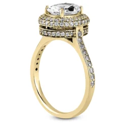 18K White Gold Round Diamond Engagement Ring 1.27ct 12 18K White Gold Round Diamond Engagement Ring 1.27ct -Outlet Radiant Bijou Store 18k gold round diamond engagement ring 127ct p 30290 back yellow 20220426