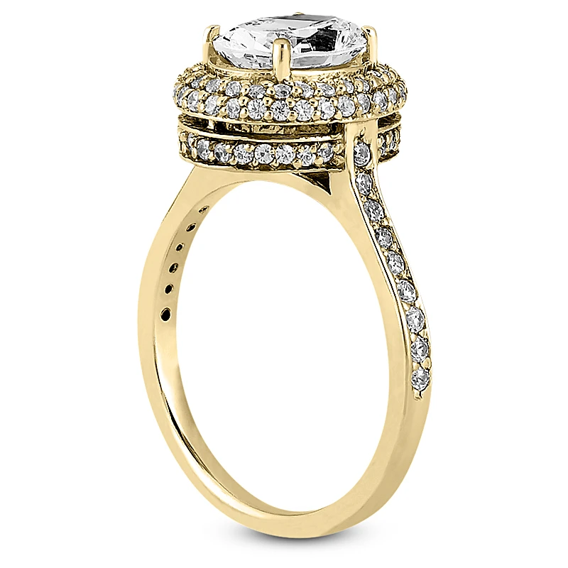 18K White Gold Round Diamond Engagement Ring 1.27ct 7 18K White Gold Round Diamond Engagement Ring 1.27ct - Image 5