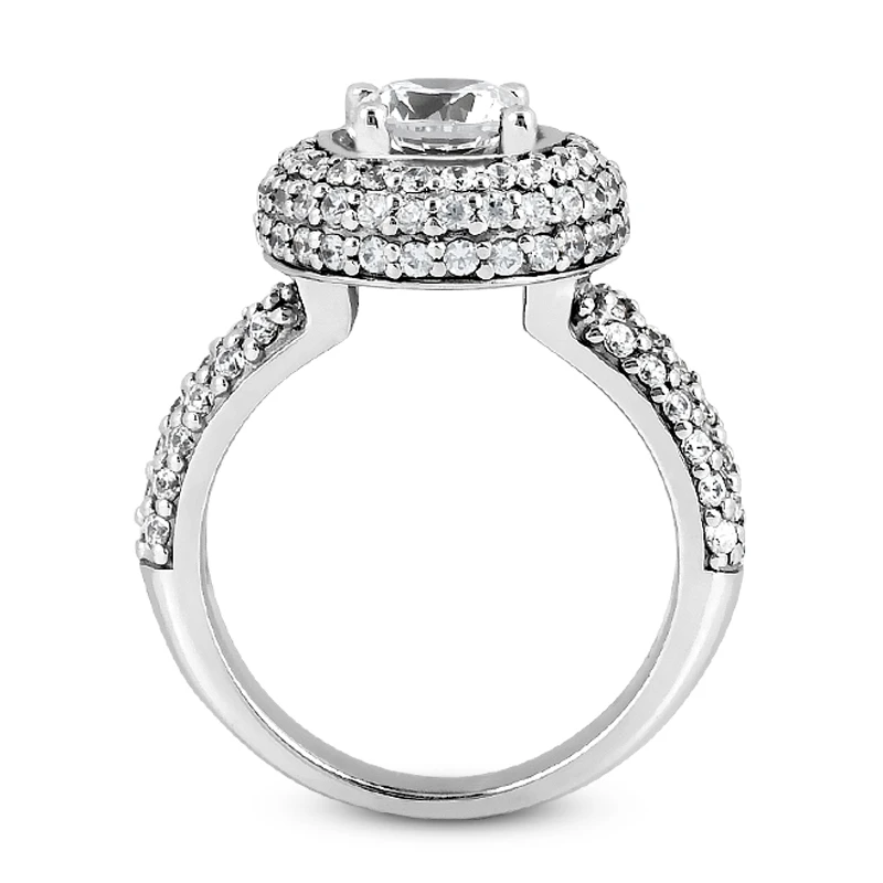 18K White Gold Round Diamond Engagement Ring 1.81ct 11 18K White Gold Round Diamond Engagement Ring 1.81ct - Image 9
