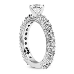 18K White Gold Round Diamond Engagement Ring 1.85ct 11 18K White Gold Round Diamond Engagement Ring 1.85ct -Outlet Radiant Bijou Store 18k gold round diamond engagement ring 185ct p 34586 back white 20220420 20220426