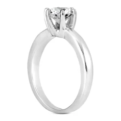 18K White Gold Round Diamond Engagement Ring Set 0.75ct Band: 2.4mm, Eng.: 2.8mm -Outlet Radiant Bijou Store 18k gold round diamond engagement ring set 075ct p 30047 additional white