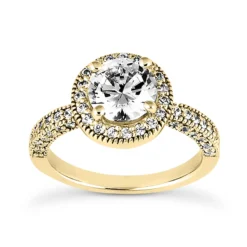18K White Gold Round Diamond Engagement Ring Set 1.70ct -Outlet Radiant Bijou Store 18k gold round diamond engagement ring set 170ct p 29937 back yellow