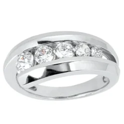 18K White Gold Round Diamond Ladies Ring 0.31ct