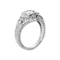 18K White Gold Round Diamond Ladies Ring 0.57ct 10.3mm -Outlet Radiant Bijou Store 18k gold round diamond ladies ring 057ct p 32280 back white 20220420 20220426