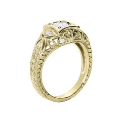 18K White Gold Round Diamond Ladies Ring 0.57ct 10.3mm -Outlet Radiant Bijou Store 18k gold round diamond ladies ring 057ct p 32280 back yellow 20220420 20220426