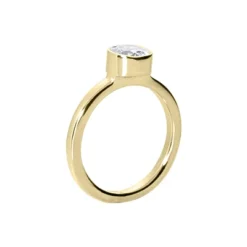 Thin 18K White Gold Round Diamond Ladies Ring 0.60ct 2.1mm -Outlet Radiant Bijou Store 18k gold round diamond ladies ring 060ct p 32572 back yellow 20220426