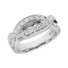 18K White Gold Round Diamond Ladies Ring 0.66ct 8.5mm