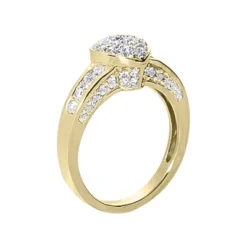 18K White Gold Round Diamond Ladies Ring 0.81ct 8.9mm -Outlet Radiant Bijou Store 18k gold round diamond ladies ring 081ct p 32558 back yellow 20220420 20220426