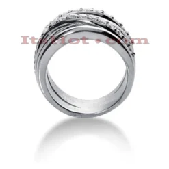 18K White Gold Round Diamond Ladies Ring 0.87ct -Outlet Radiant Bijou Store 18k gold round diamond ladies ring 087ct p 32512back