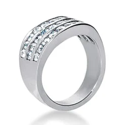 18K White Gold Round Diamond Ladies Ring 1.32ct 10.4mm -Outlet Radiant Bijou Store 18k gold round diamond ladies ring 132ct p 32770 back white 20220426