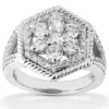 18K White Gold Round Diamond Ladies Ring 1.65ct 8.3mm -Outlet Radiant Bijou Store 18k gold round diamond ladies ring 165ct p 32028 white 20220426