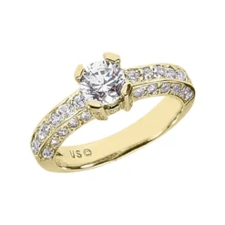 18K White Gold Round Diamond Ladies Ring 1.83ct 4.1mm -Outlet Radiant Bijou Store 18k gold round diamond ladies ring 183ct p 32796 yellow 20220426