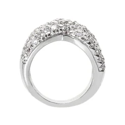 18K White Gold Round Diamond Ladies Ring 1.90ct 14mm -Outlet Radiant Bijou Store 18k gold round diamond ladies ring 190ct p 32556 back white 20220426