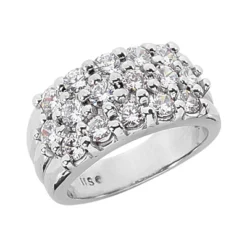 18K White Gold Round Diamond Ladies Ring 1.92ct