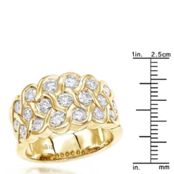 18K Yellow Gold Round Diamond Ladies Ring 2.02ct -Outlet Radiant Bijou Store 18k gold round diamond ladies ring 202ct p 32548 rulerye