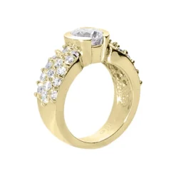 18K White Gold Round Diamond Ladies Ring 2.40ct 6.2mm -Outlet Radiant Bijou Store 18k gold round diamond ladies ring 240ct p 32488 back yellow 20220426