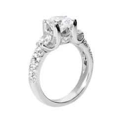 Thin 18K White Gold Round Diamond Ladies Ring 2.43ct -Outlet Radiant Bijou Store 18k gold round diamond ladies ring 243ct p 32914 back white 20220420 20220426