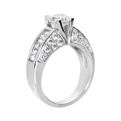 18K White Gold Round Diamond Ladies Ring 2.52ct 8.5mm -Outlet Radiant Bijou Store 18k gold round diamond ladies ring 252ct p 32924 back white 20220426