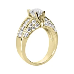 18K White Gold Round Diamond Ladies Ring 2.52ct 8.5mm -Outlet Radiant Bijou Store 18k gold round diamond ladies ring 252ct p 32924 back yellow 20220426