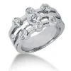18K White Gold Round Diamond Right Hand Ladies Ring 0.39ct