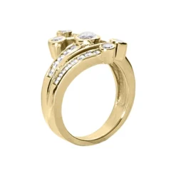 18K White Gold Round Diamond Right Hand Women's Ring 0.95ct -Outlet Radiant Bijou Store 18k gold round diamond right hand womens ring 095ct p 31605 back yellow 20220420 20220426