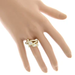 18K Yellow Gold Round Diamond Right Hand Women's Ring 1.17ct -Outlet Radiant Bijou Store 18k gold round diamond right hand womens ring 117ct p 31591 bodye