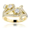 18K Yellow Gold Round Diamond Right Hand Women's Ring 1.17ct -Outlet Radiant Bijou Store 18k gold round diamond right hand womens ring 117ct p 31591 ye