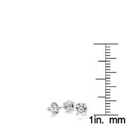 18K White Gold Solitaire Round Diamond Stud Earrings 0.50ct 13 18K White Gold Solitaire Round Diamond Stud Earrings 0.50ct -Outlet Radiant Bijou Store 18k gold solitaire round diamond stud earrings 050ct rulerwh