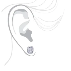 18K White Gold Unique VS Diamond Stud Earrings 2.01ct -Outlet Radiant Bijou Store 18k gold unique vs diamond stud earrings 201ct 3