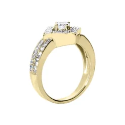 18K White Gold Women's Diamond Ring 0.60ct -Outlet Radiant Bijou Store 18k gold womens diamond ring 060ct p 32660 back yellow 20220426