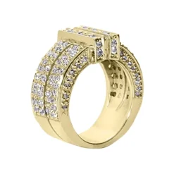 18K White Gold Women's Diamond Ring 1.10ct 11.5mm -Outlet Radiant Bijou Store 18k gold womens diamond ring 110ct p 32750 back yellow 20220426