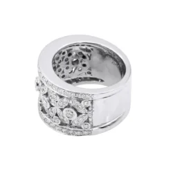 18K White Gold Women's Diamond Ring 1.20ct 13.4mm -Outlet Radiant Bijou Store 18k gold womens diamond ring 120ct p 32524 backwh