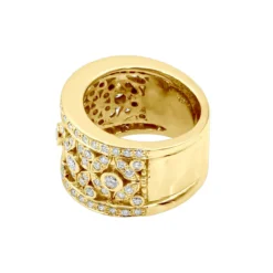 18K White Gold Women's Diamond Ring 1.20ct 13.4mm -Outlet Radiant Bijou Store 18k gold womens diamond ring 120ct p 32524 backye