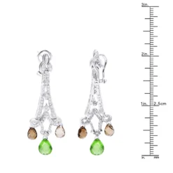 18K White Gold Peridot Diamond Chandelier Earrings 0.99ct -Outlet Radiant Bijou Store 18k peridot diamond chandelier earrings 099ct p 22369 ruler white