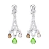 18K White Gold Peridot Diamond Chandelier Earrings 0.99ct -Outlet Radiant Bijou Store 18k peridot diamond chandelier earrings 099ct p 22369 white
