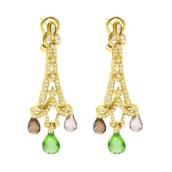 18K White Gold Peridot Diamond Chandelier Earrings 0.99ct -Outlet Radiant Bijou Store 18k peridot diamond chandelier earrings 099ct p 22369 yellow