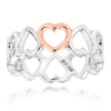 Tiffany & Co. 18K Gold Sterling Silver Tiffany Style Hearts Ring -Outlet Radiant Bijou Store 18k rose gold sterling silver tiffany hearts ring main