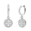 2 Carat Dangling Round Diamond Drop Earrings For Women By Luxurman 14K White Gold -Outlet Radiant Bijou Store 2 carat dangling round diamond drop earrings for women by luxurman 14k gold mainwh