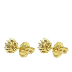 2 Carat Look 14K Yellow Gold Cluster Diamond Stud Earrings For Women 1/2ct By Luxurman -Outlet Radiant Bijou Store 2 carat look 14k gold cluster diamond stud earrings for women 12ct by luxurman backye