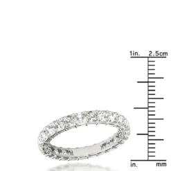 2 Carat Platinum Asscher Cut Diamond Eternity Band Diamond Anniversary Ring -Outlet Radiant Bijou Store 2 carat platinum asscher cut diamond eternity band diamond anniversary ring ruler