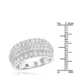 2 Carat Unique Diamond Wedding Band For Women 14K White Gold Ladies Cocktail Ring 13 2 Carat Unique Diamond Wedding Band For Women 14K White Gold Ladies Cocktail Ring -Outlet Radiant Bijou Store 2 carat unique diamond wedding band for women 14k gold ladies cocktail ring ruler